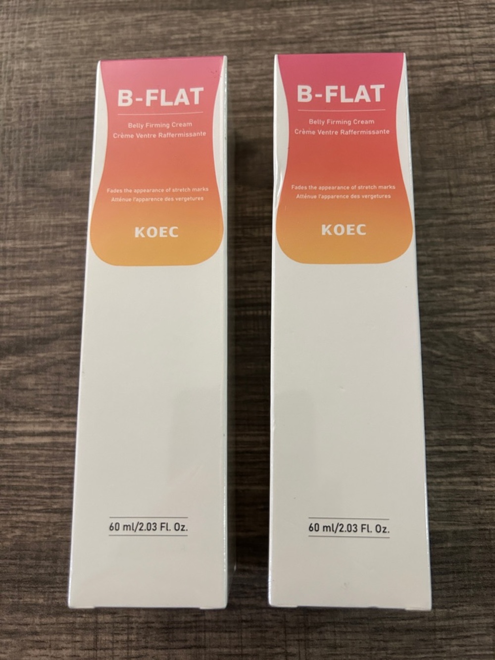 B-FLAT Belly Firming Cream by KOEC - set of 2 both new and sealed exp. 2029
